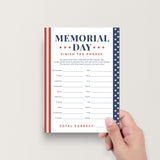 Memorial Day Games for Kids and Adults Printable
