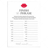 Ladies Night Icebreaker Game Finish The Phrase Printable by LittleSizzle