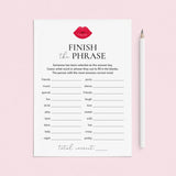 Ladies Night Icebreaker Game Finish The Phrase Printable by LittleSizzle