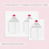 Ladies Night Icebreaker Game Finish The Phrase Printable