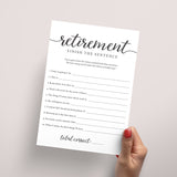 Retirement Party Icebreaker Game Finish The Sentence Printable