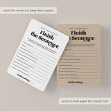 Retirement Finish The Sentence Game Printable
