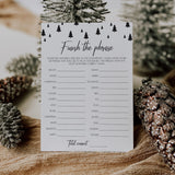 Minimal Christmas Party Game Finish The Phrase Printable