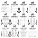 Gothic Black Halloween Party Games with Floral Skull Printable by LittleSizzle