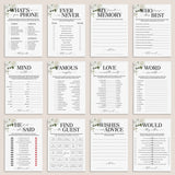 Floral Wedding Anniversary Games Bundle Printable by LittleSizzle