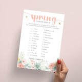 Spring Flower Meanings Game with Answers Printable