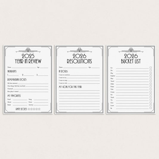 Gatsby New Years Party Printables 2025/2026 by LittleSizzle