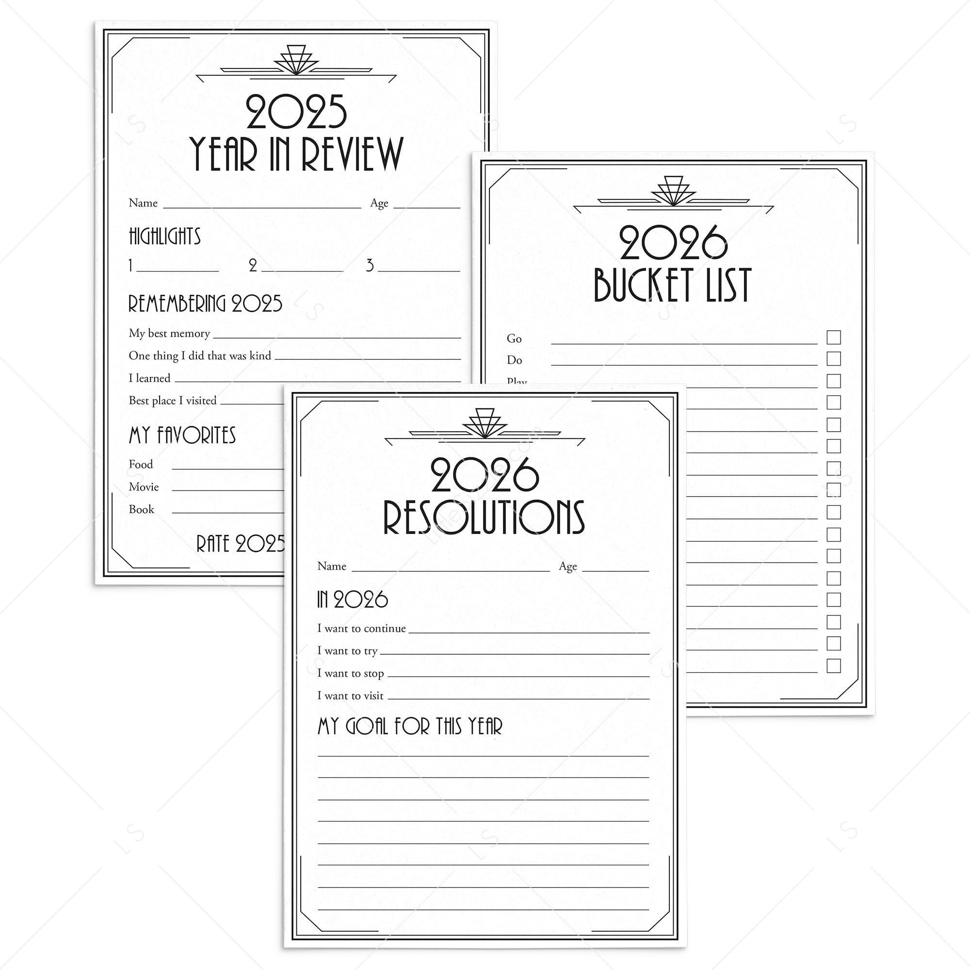 Gatsby New Years Party Printables 2025/2026 by LittleSizzle