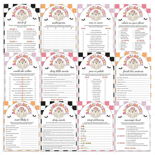 Let's Go Ghouls Bachelorette Party Games Bundle Printable by LittleSizzle
