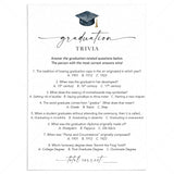 Printable Graduation Trivia Quiz Answers Included by LittleSizzle