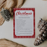 Christmas Carol Game with Answer Key Printable