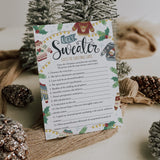 Ugly Sweater Game Guess The Christmas Carol with Answers