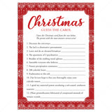 Christmas Carol Game with Answer Key Printable by LittleSizzle