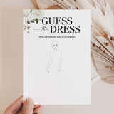 White Floral Guess The Wedding Dress Printable Game