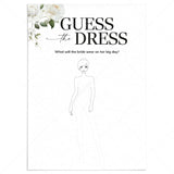 White Floral Guess The Wedding Dress Printable Game by LittleSizzle