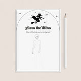 Witchy Bridal Shower Activity Guess The Dress Cards Printable by LittleSizzle