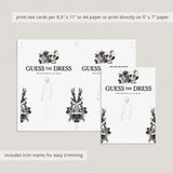 Bride or Die Bridal Shower Activity Guess The Dress