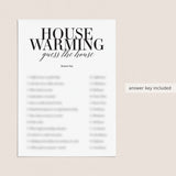 Simple Housewarming Party Game Printable