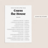 Printable Housewarming Game Guess The House
