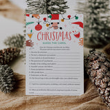 Adult Christmas Game Printable Guess The Carol with Answer Key