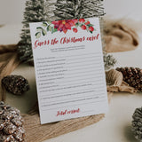 Christmas Carol Guessing Game Printable