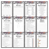 Halloween Bridal Shower Games Bundle Black Purple Floral by LittleSizzle