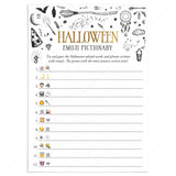 Witch Theme Halloween Emojis Game with Answers Printable by LittleSizzle
