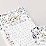 Witch Theme Halloween Emojis Game with Answers Printable