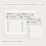 Witch Theme Halloween Emojis Game with Answers Printable