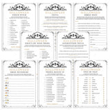 Popular Halloween Party Games Bundle Printable Black & Gold Skull by LittleSizzle