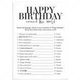 Happy Birthday Around The World with Answers Printable by LittleSizzle