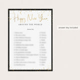 Happy New Year Around The World Game with Answers Printable