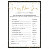 Happy New Year Around The World Game with Answers Printable by LittleSizzle