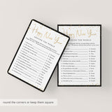 Happy New Year Around The World Game with Answers Printable