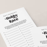 Hobby Race Retirement Game Printable