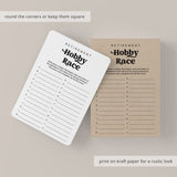 Hobby Race Retirement Game Printable