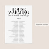 Printable Housewarming Game Music Match With Answers