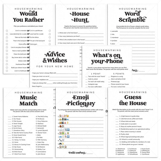 House Warming Games Printable Housewarming Party Pack by LittleSizzle