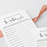 Womens Birthday Game Printable How Well Do You Know The Birthday Girl