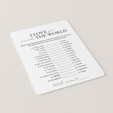 Printable I Love You Around The World Game With Answer Key
