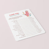 I Love You Around The World With Answer Key Printable