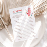 I Love You Around The World With Answer Key Printable