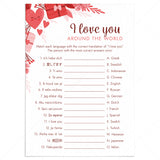 I Love You Around The World Game Printable by LittleSizzle
