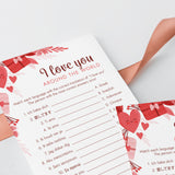 I Love You Around The World Game Printable