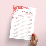 I Love You Around The World Game Printable