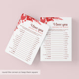 I Love You Around The World Game Printable