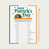 St Patricks Day Game Bundle Printable Green and Orange