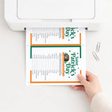 Irish Slang Match Up St Patricks Day Game Printable