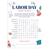 Printable Labor Day Word Search with Answers by LittleSizzle