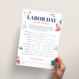 Printable Labor Day Word Search with Answers